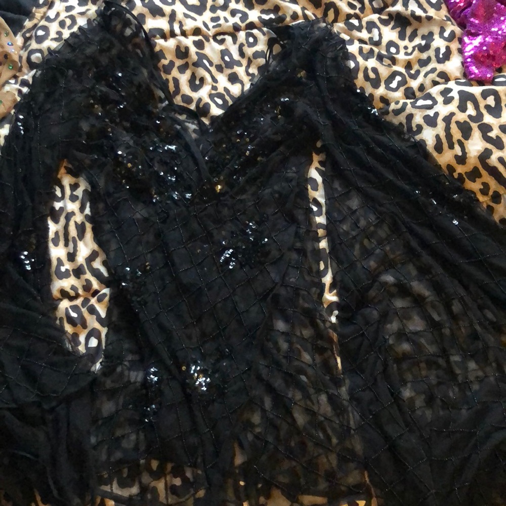 Mesh bedazzled dress